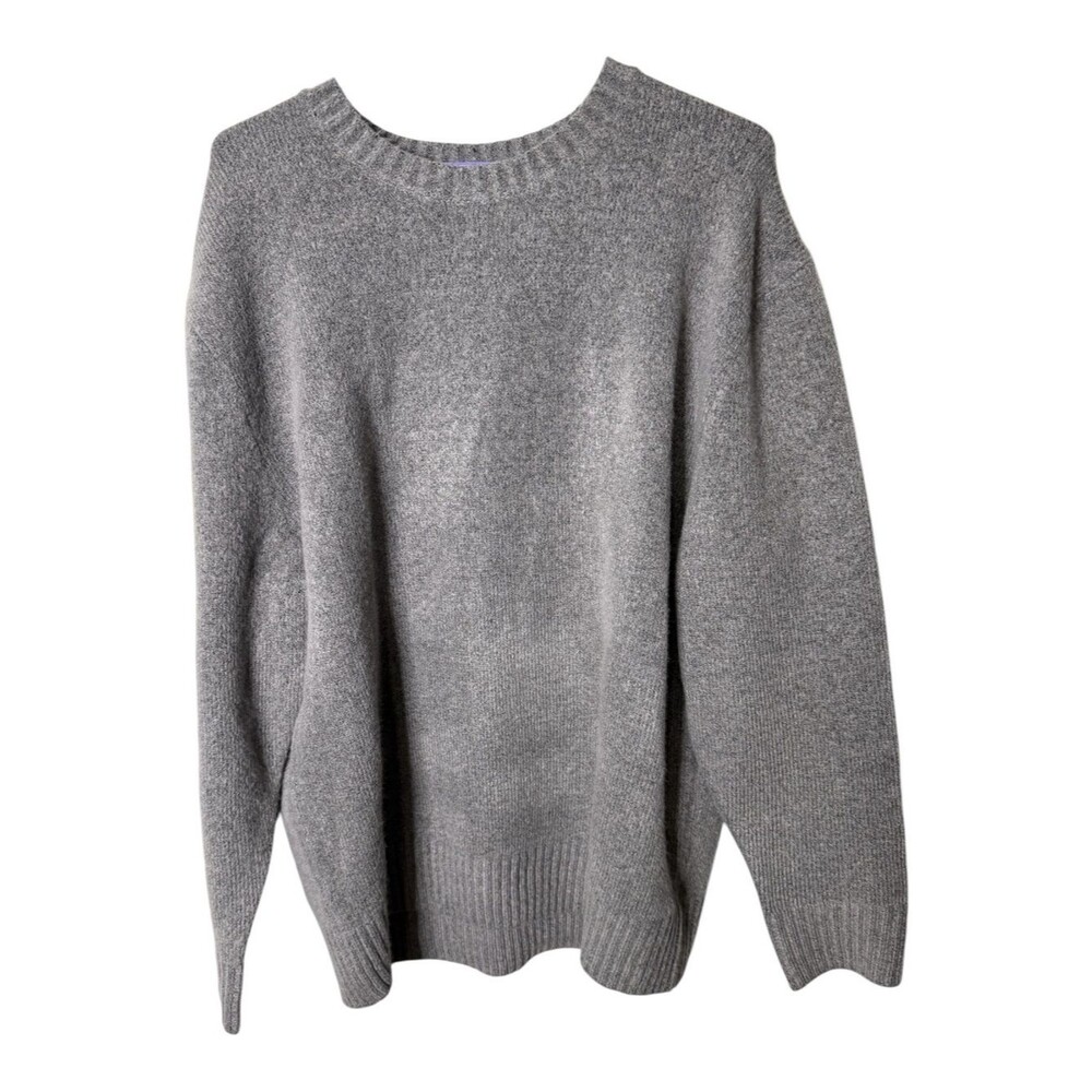 VRST Gray Wool Blend Long Sleeve Crew Neck Sweater